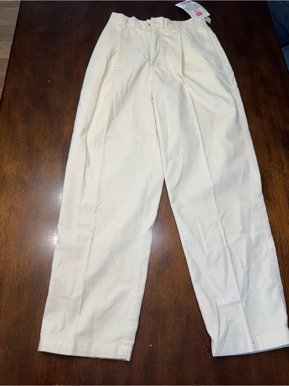 Vintage Ross Women’s Cream Chinos - Relaxed Straight Fit